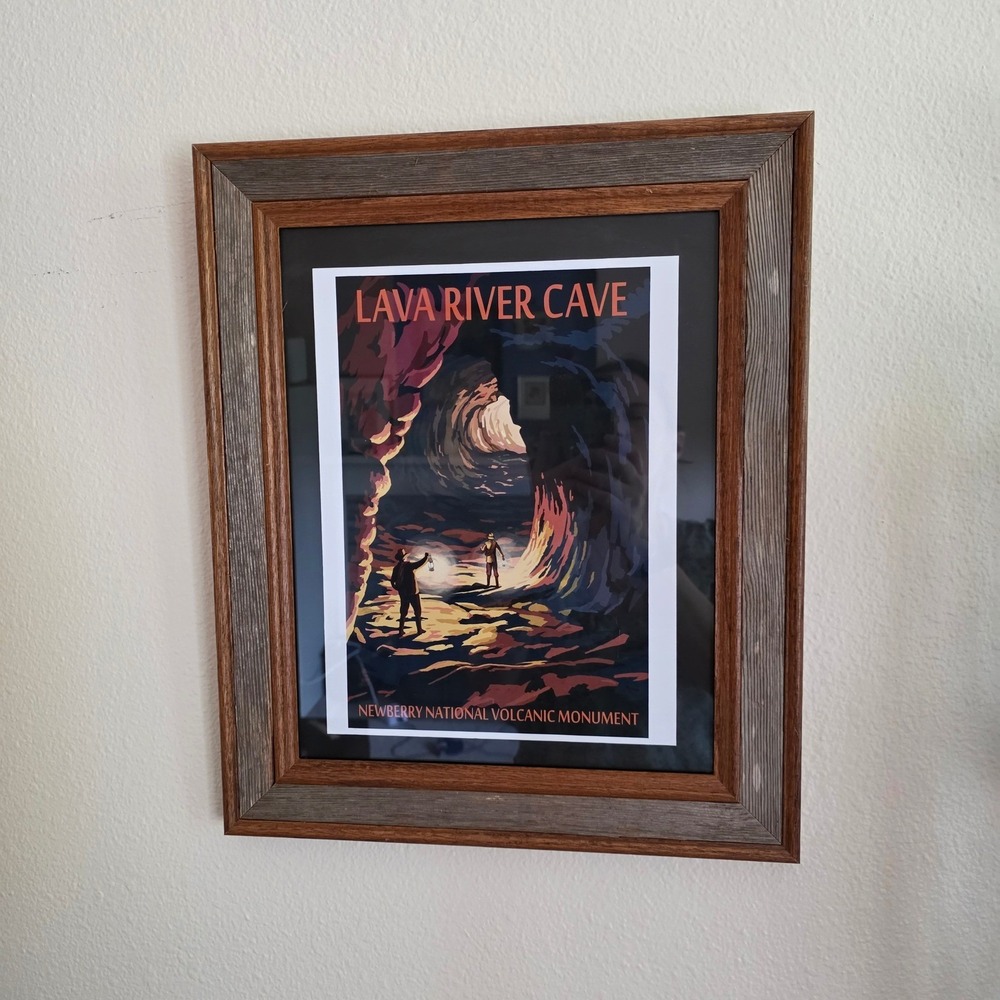 Lantern Press Lava River Cave Newberry Natinl Volcanic Monument Framed Art Print - Picture 3 of 12